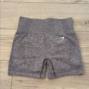 Gymshark Seamless High-Waist Bike Shorts in Heather Grey